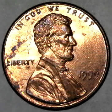 1999-P-Lincoln-Memorial-Cent-With-Nice-Column-DDR-Look-On-The-Right-Side